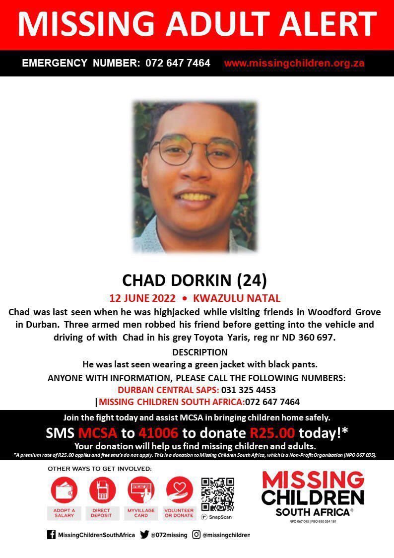 Abramjee's tweet photo. #Hijacking #Missing https://t.co/p4tHBpPGn2