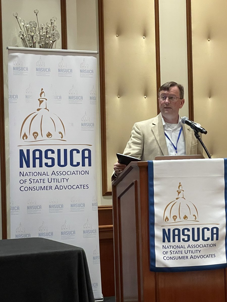nasucadc's tweet photo. North Carolina’s Chris Ayers, NASUCA President and @IndianaOUCC’s Bill Fine, NASUCA Vice President, kick off the 2022 NASUCA Mid-Year Meeting in Indianapolis, Indiana https://t.co/UEFJMv23AI