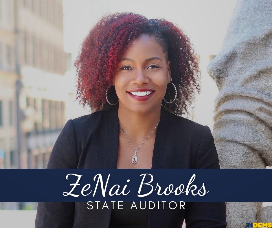 INDems's tweet photo. “I look forward to creating more exposure for the State Auditor and building a bridge between policy and what the residents of Indiana care about.” - @VoteZeNai, @INDems’ candidate for state auditor https://t.co/BALBB83x70