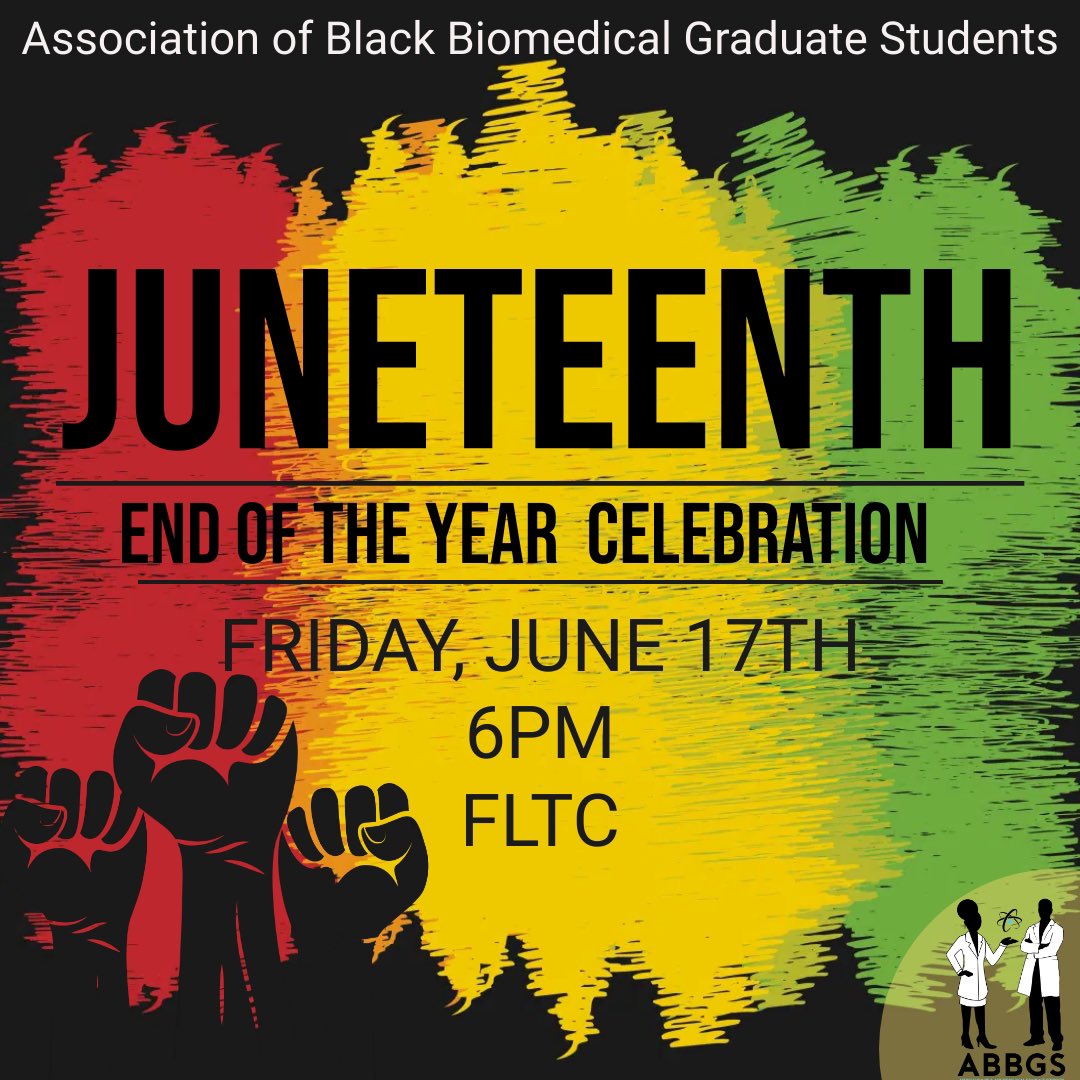 WUSTLABBGS's tweet photo. Join us this Friday for food, fellowship, & celebration of Juneteenth!! Check your email to RSVP!! #abbgs #wustl https://t.co/frVl395MOl
