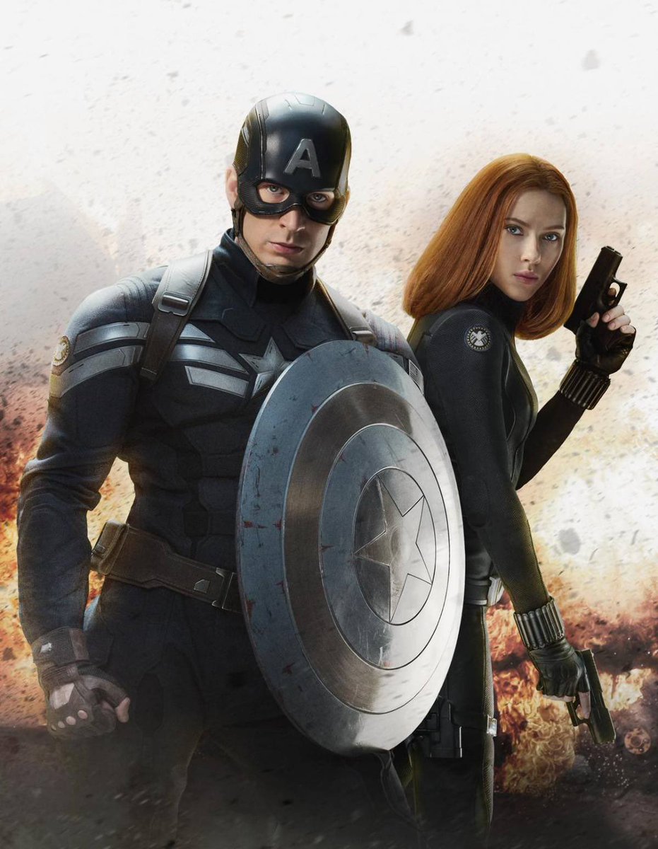 miss_LulaMae's tweet photo. Rare HD promo pic of Chris Evans and Scarlett Johansson as Steve Rogers and Natasha Romanoff in captain America the winter soldier https://t.co/Cth7cMwZmO