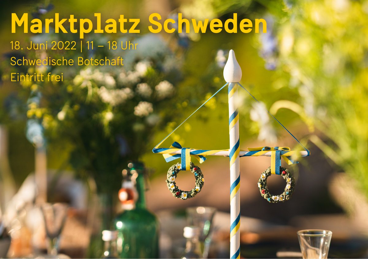 Kry Deutschland (@krydeutschland) on Twitter photo Välkomna zum #MarktplatzSchweden!
Die <a href="/Swebotschaft/">Botschaft Schweden</a> in Berlin öffnet am 18. Juni zwischen 11-18 Uhr ihre Pforten und lädt zu einem Tag voller Aktivitäten im Zeichen Schwedens ein - auch Kry ist mit dabei. Wir freuen uns auf den Austausch! bit.ly/3NRbPp8 Välkomna zum #MarktplatzSchweden!
Die <a href="/Swebotschaft/">Botschaft Schweden</a> in Berlin öffnet am 18. Juni zwischen 11-18 Uhr ihre Pforten und lädt zu einem Tag voller Aktivitäten im Zeichen Schwedens ein - auch Kry ist mit dabei. Wir freuen uns auf den Austausch! bit.ly/3NRbPp8
