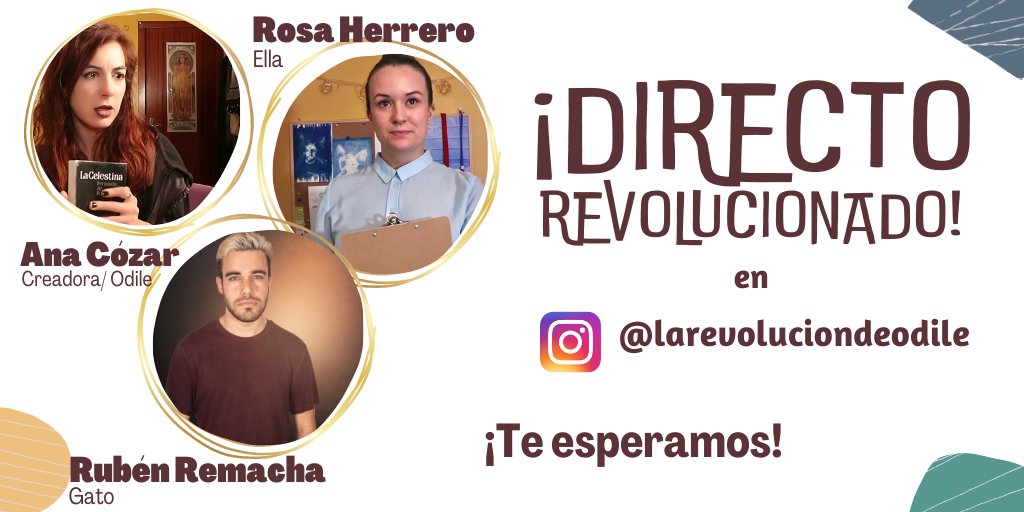 Nos apetece mucho conoceros y charlar un rato...
¿Nos acompañas?
Lunes 13 de junio. 21:00h (CET) 
¡Directo REVOLUCIONADO! en el IG de #larevoluciondeodile
⬇️⬇️⬇️
instagram.com/larevolucionde…