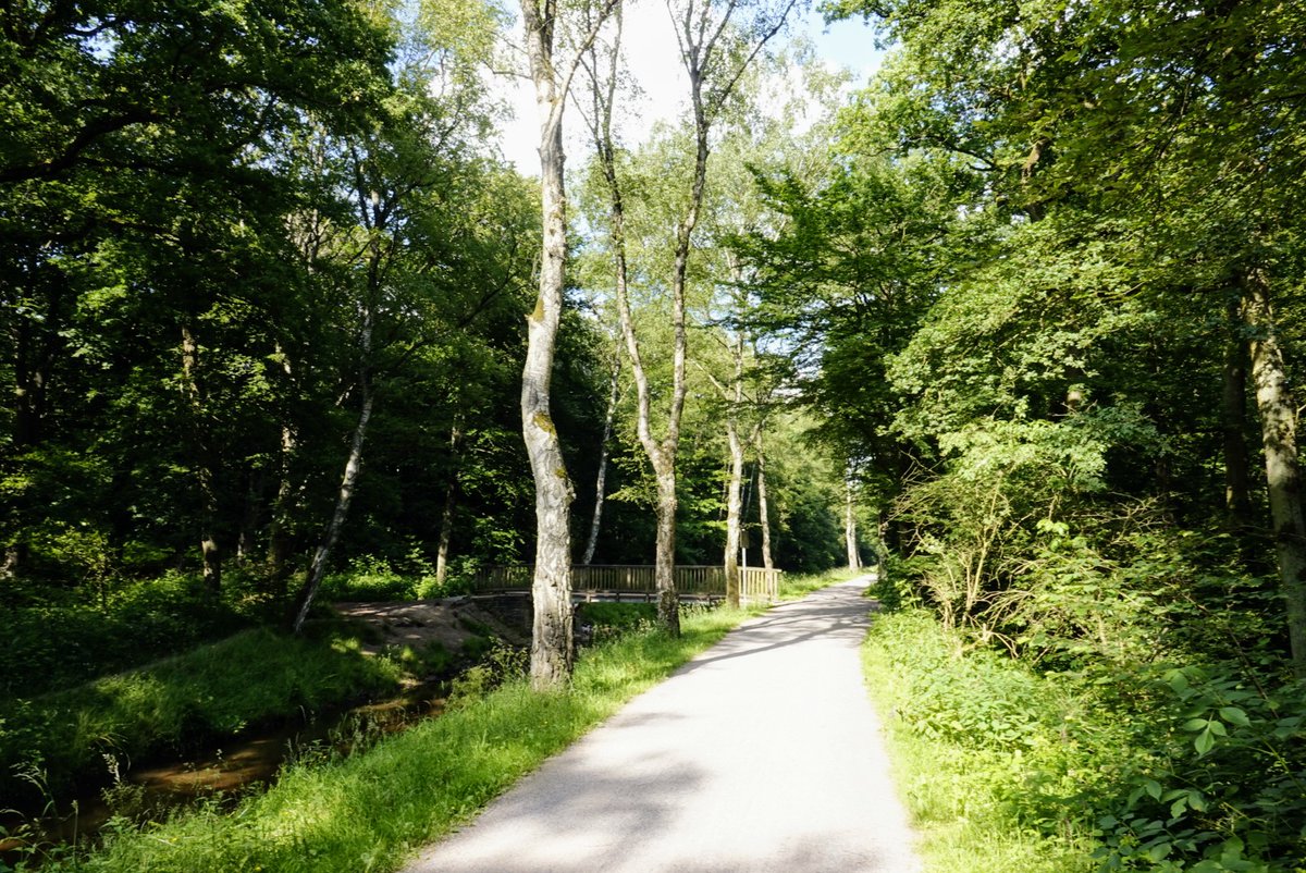 fotoaufnahme's tweet image. Entlang des "#Rotbach" und um den "#HiesfelderSee" gibt es ein gut ausgebautes Wegenetz für kurze und längere Spaziergänge -fahrten zu Fuß oder mit dem Rad.