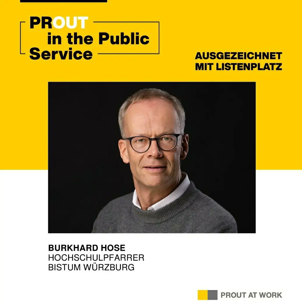 HoseBurkhard's tweet photo. Ich freue mich sehr über die Auszeichnung als PROUT PERFORMER!
Gemeinsam mit anderen #LGBTIQ "Role Models" bin ich auf einer der #PROUTPERFORMER-Listen der @proutatwork Foundation gelistet.
@mainfrankenkath @wuerzburg_kath
#OutInChurch🏳️🌈🏳️⚧️ #Liebegewinnt
#ProutInThePublicService https://t.co/gec06xunci