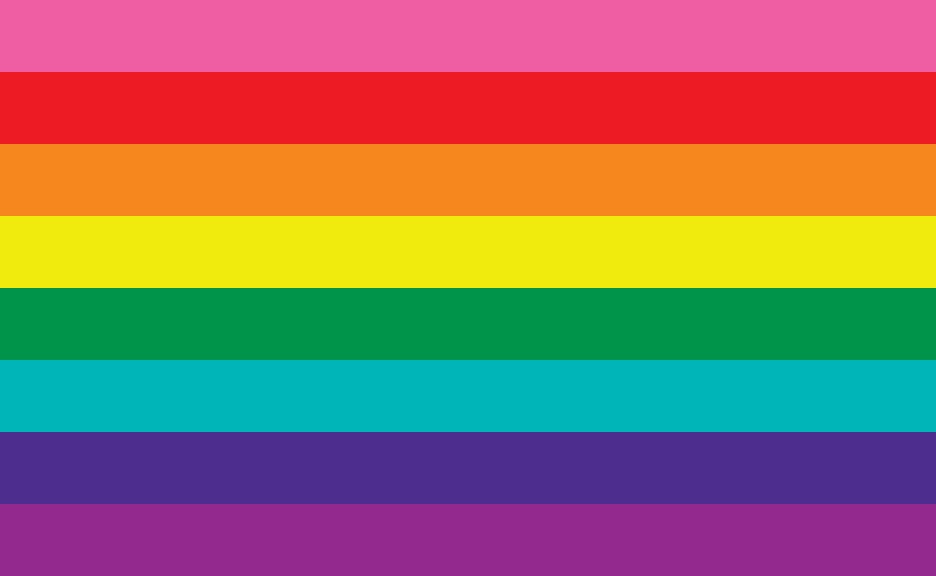 The original #pride flag was created in 1977, inspired by “Over the Rainbow” from The Wizard of Oz. 

Each color had a specific meaning.

Hot pink sex
Red life
Orange healing
Yellow sunlight
Green nature
Turquoise magic and art
Indigo serenity
Violet spirit of LGBTQ people