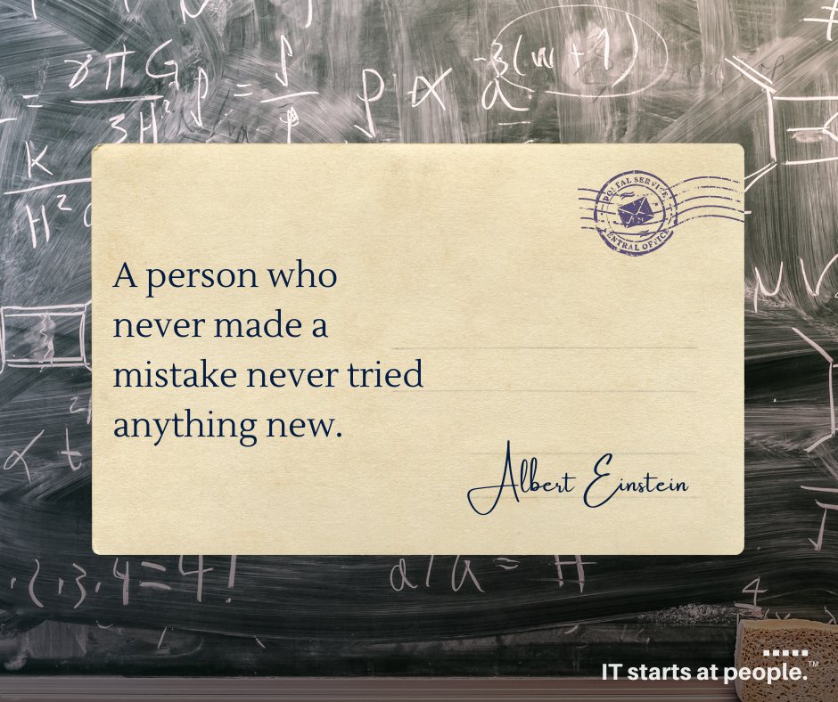 maappen's tweet photo. "A person who never made a mistake never tried anything new."  |  MAAPPEN Motivation Monday

#MMM #motivationalquotes #ITstartsatpeople https://t.co/r182bKPayd