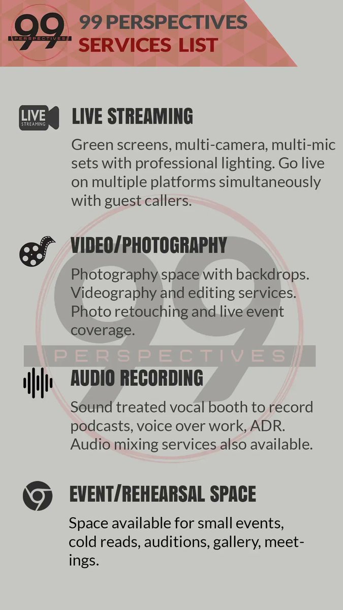 99_Perspectives's tweet photo. We cater to diverse production needs, let's talk about your next project! https://t.co/xl0s5pvZUK