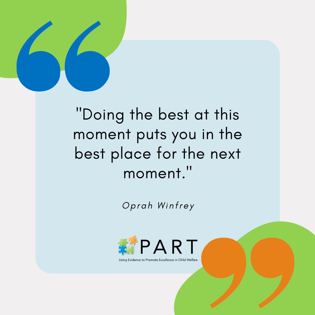 "Doing the best at this moment puts you in the best place for the next moment." - Oprah Winfrey

#mondaymotivation #motivationalquotes #motivationmonday #childwelfare #childprotection