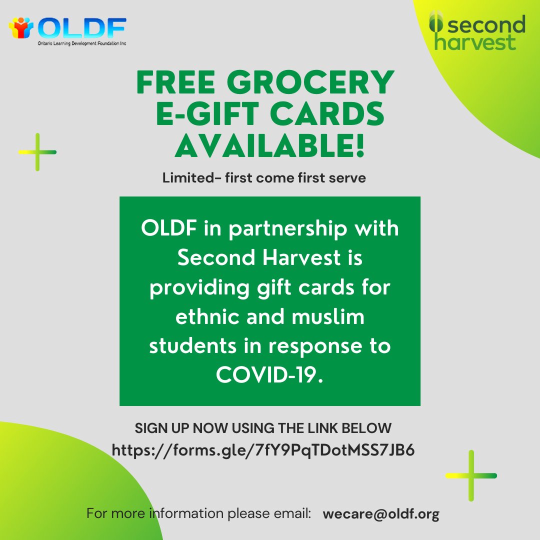 OldfInc's tweet photo. In partnership with @secondharvestca we have grocery E-gift cards available!
We are providing for Ethnic and Muslim students for #COVID-19 relief.

Limited first come first serve!
Sign up here: https://t.co/dAyx4D9r4j
Contact us: wecare@oldf.org

#community #support #foodfund https://t.co/okqFFjXQZY