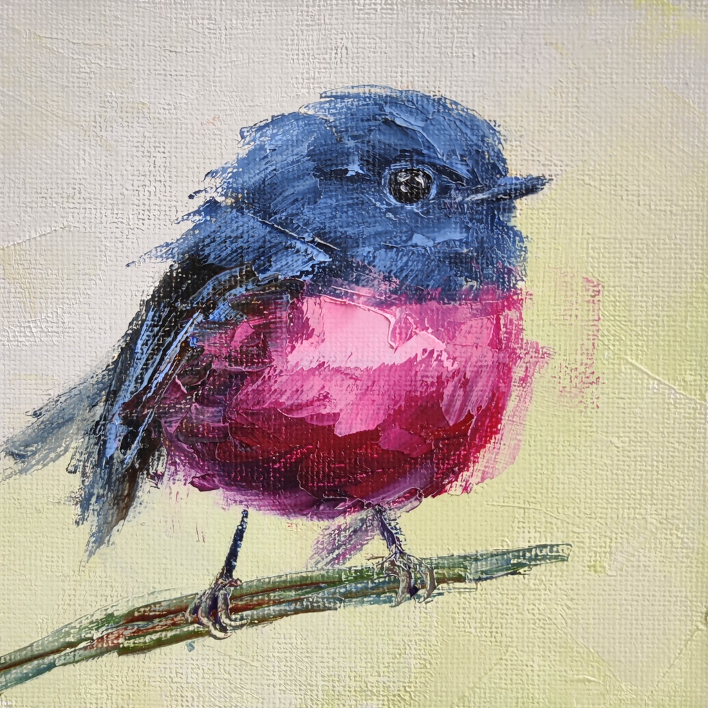 Hi there! here's a tiny #pinkrobin on a really small canvas panel, just 5x5 inches, isn't it cute?⁠
Take care💙💛 and have a wonderful week!⁠
⁠
etsy.com/listing/116498…

#robinpainting #birdsketch #ilovebirds #australianbird #artistontwitter #art #oilsketch #birdartist