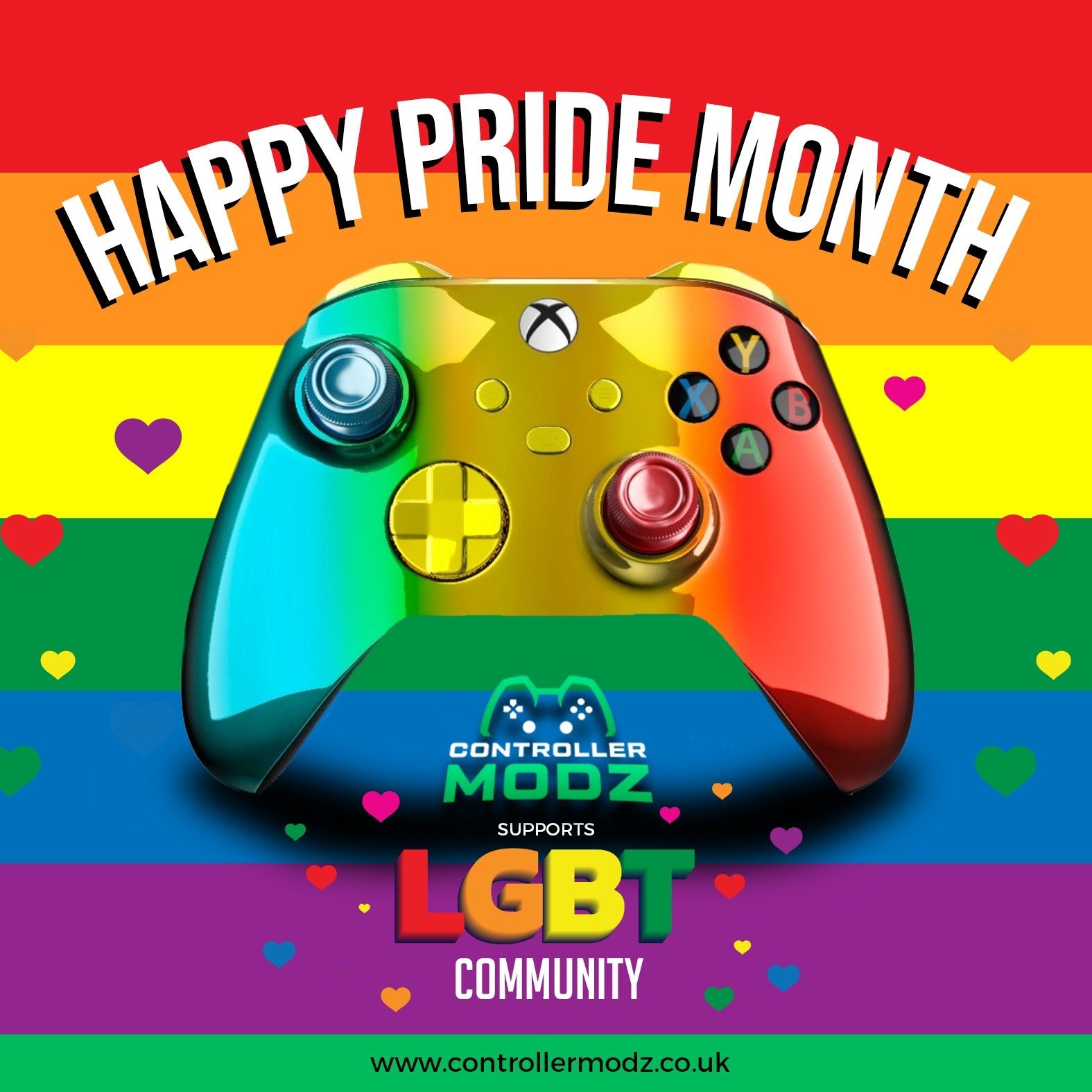 ControllerModz on Twitter: "Happy Pride Month from all of us Controller Modz! 🌈 Create-Your-Own controller at: ⏩ https://t.co/ob8Lybabn4 ⏪ #gamer # ps4 #ps5 #xboxone #pcgamer #pride #pridemonth #LGBT #controller #bespoke https://t.co/9nNgYJVjel"