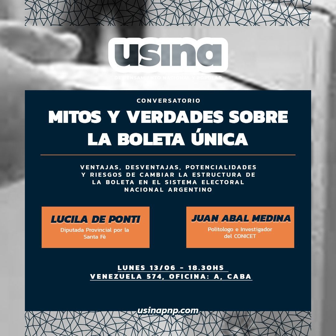 ludeponti's tweet photo. Hoy nos encontramos en la Usina para charlar sobre boleta única con @juanabalmedina 👇👇👇 https://t.co/c6oDrbjR9r