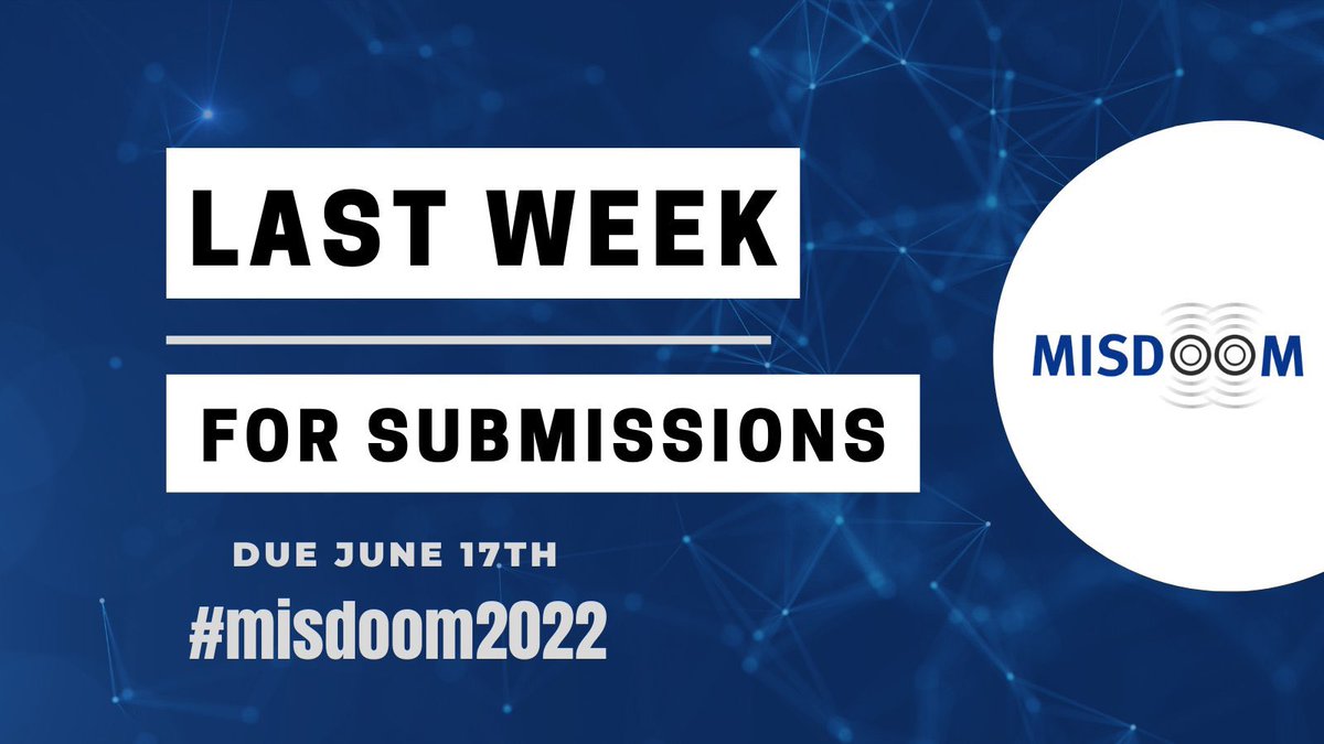 Good morning!

We’re in the final week for submissions deadline.

Learn more about the CFP and submit today if you haven’t: ow.ly/Rz3M50In66L