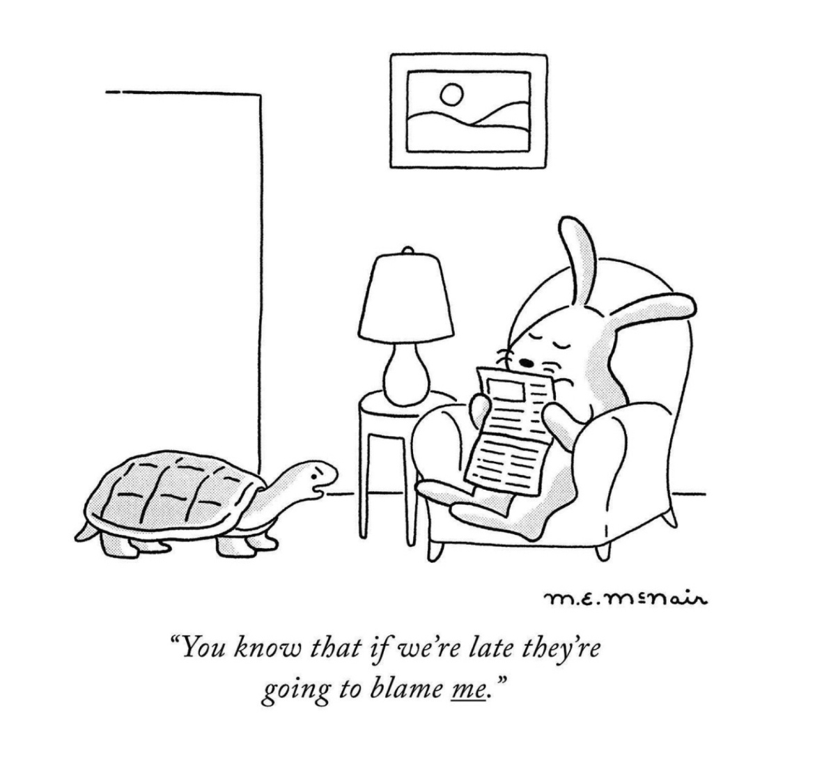 sarannelive's tweet photo. Anyone time-challenged? This made us/me laugh.
#tortoiseandthehare #timechallenged #timehumor #latehumor #schedulinghumor #turtlehumor #bunnyhumor #pethumor #newyorkercartoons #comedycures #nonprofitorganization @sarannelive @newyorkercartoons https://t.co/4kiQrrf7j1