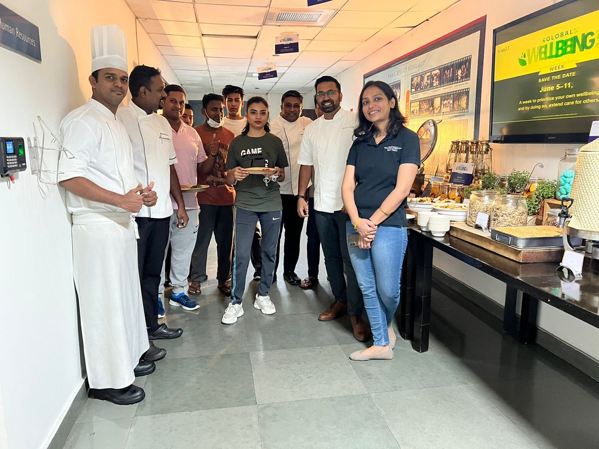 ShobhitSawhney's tweet photo. “Health is a state of body. Wellness is a state of being.”
Fun filled week dedicated to wellbeing at @ParkHyattHyd marking Hyatt’s Global Wellbeing Week. We took time to prioritise our own wellbeing & extending care for others.
#HyattWellbeingWeek #HyattWorldOfCare #ParkHyatt https://t.co/SsD0VDGUsd