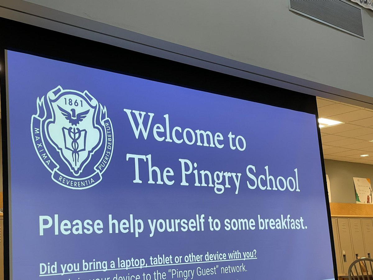 First day back from vacation and I’m with @veracross at The Pingry School in NJ for an unconference experience. Of course I was greeted by a warm smile from @wstites ☺️#NJAIS #isedchat @theatlis