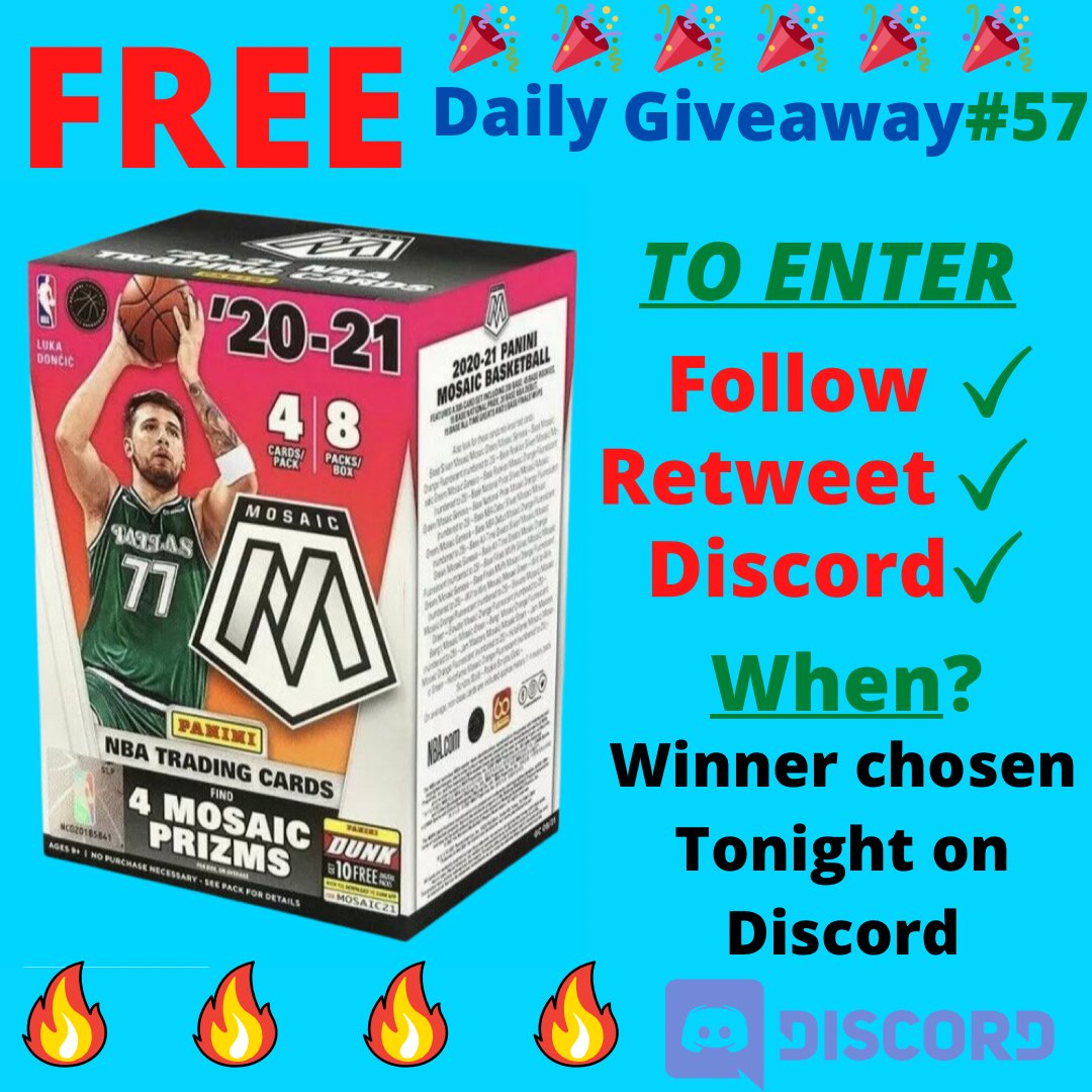 BBangerNFTs's tweet photo. 🚨Daily Giveaway #57🚨

🏀 FREE Mosaic Blaster

📝 To enter:

✅Follow
🔁 Retweet
✅ Join NFT discord: https://t.co/1OqDl4sMLg

Winner chosen on Discord tonight

⭐️NFT info at https://t.co/pK2PXslRSQ

@sports_sell
@Hobby_Connect
@ConnectingHobby
@collectorconn19 https://t.co/t14XL3ZBbg