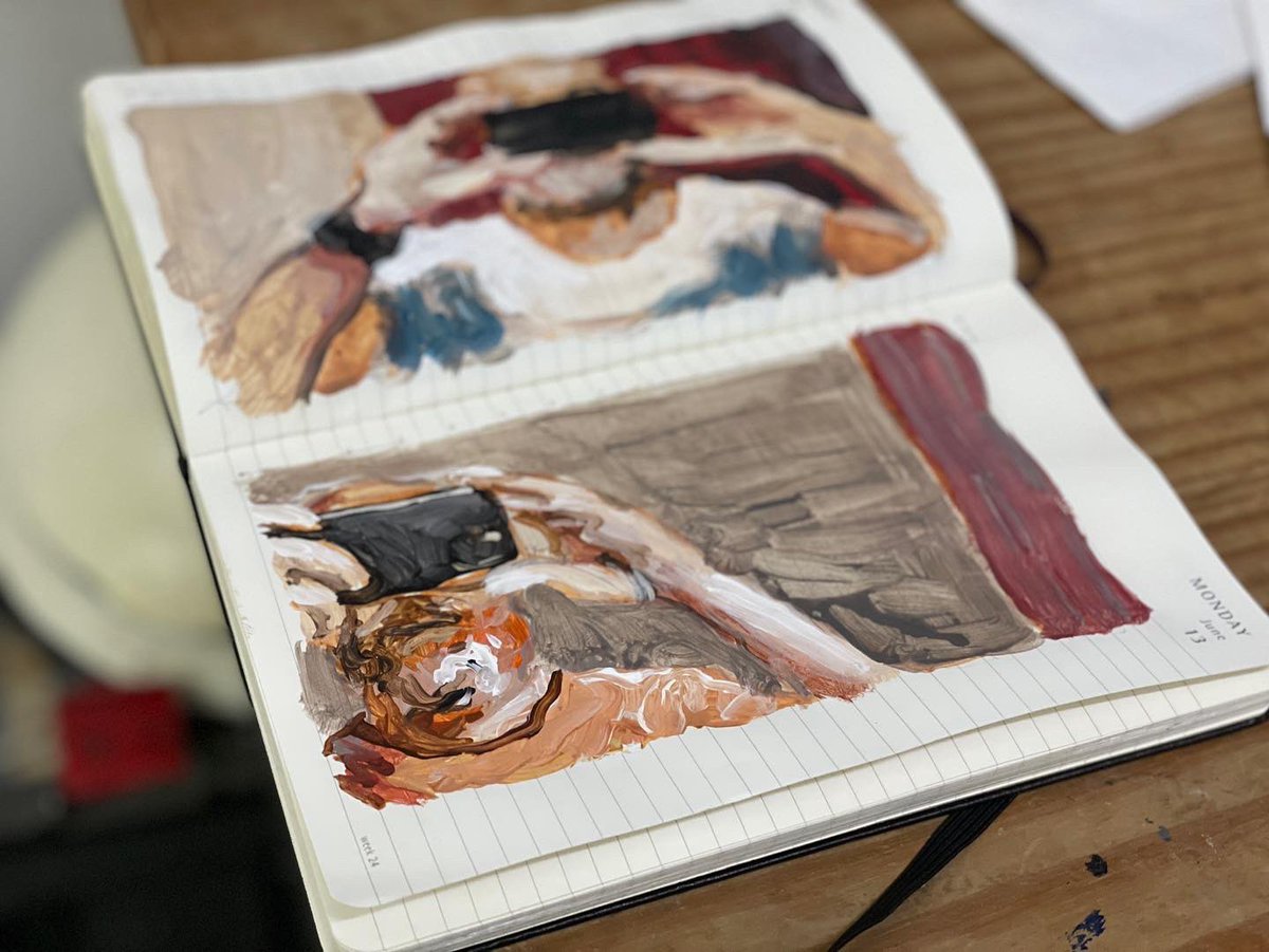 #paintingoftheday #diary #selfportrait