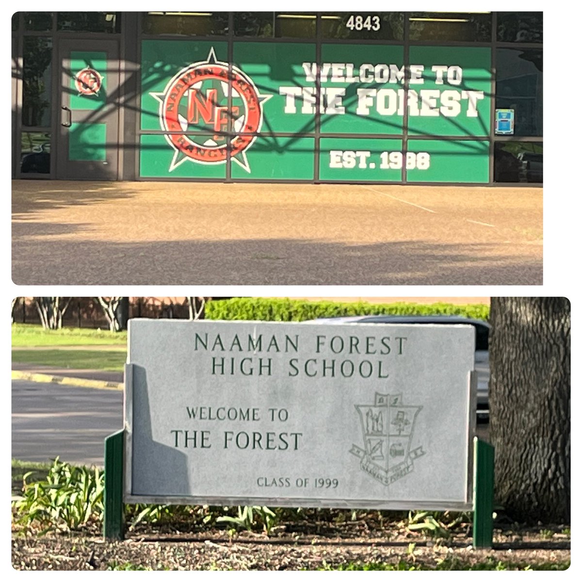 No place like home 🙌🏽 Excited to support the students, staff, and community of <a href="/NFHS_Rangers/">Naaman Forest High School</a>