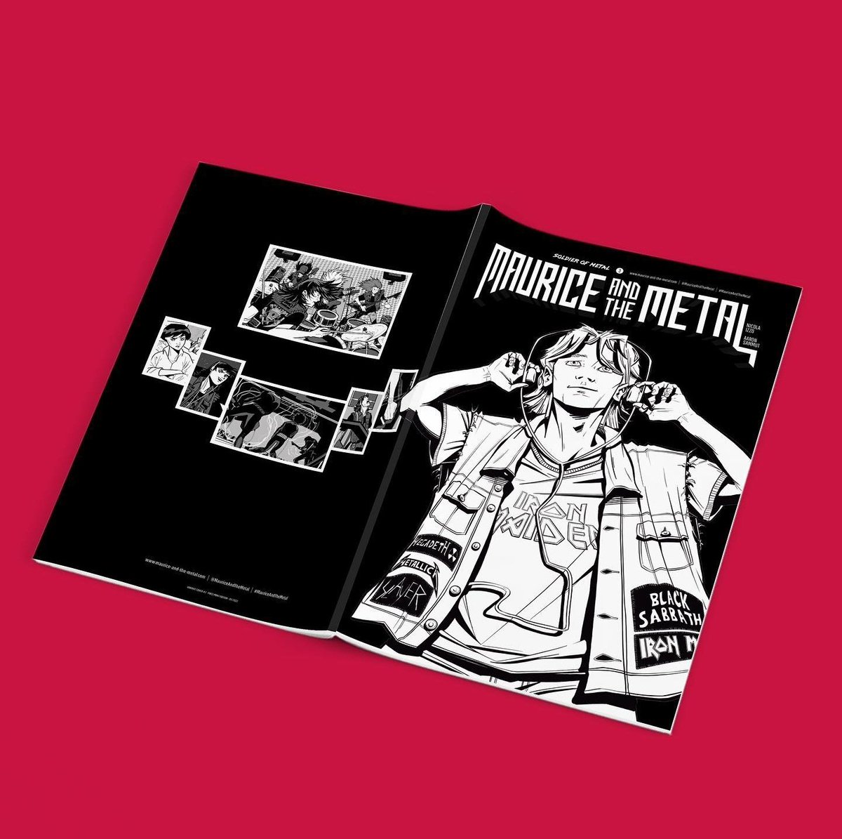 Y'ALL. BIG NEWS. I GOT TO DRAW THE B&amp;W VARIANT FOR <a href="/sammut_aaron/">Aaron Sammut</a> AND  #MAURICEANDTHEMETAL ISSUE 3!!!!!! PLEASE GO SUPPORT IT AND GET MY COVER IN YA FILTHY LITTLE HANDS ! 

Maurice &amp; The Metal - ISSUE 3, via <a href="/Kickstarter/">Kickstarter</a> kickstarter.com/projects/sammu…