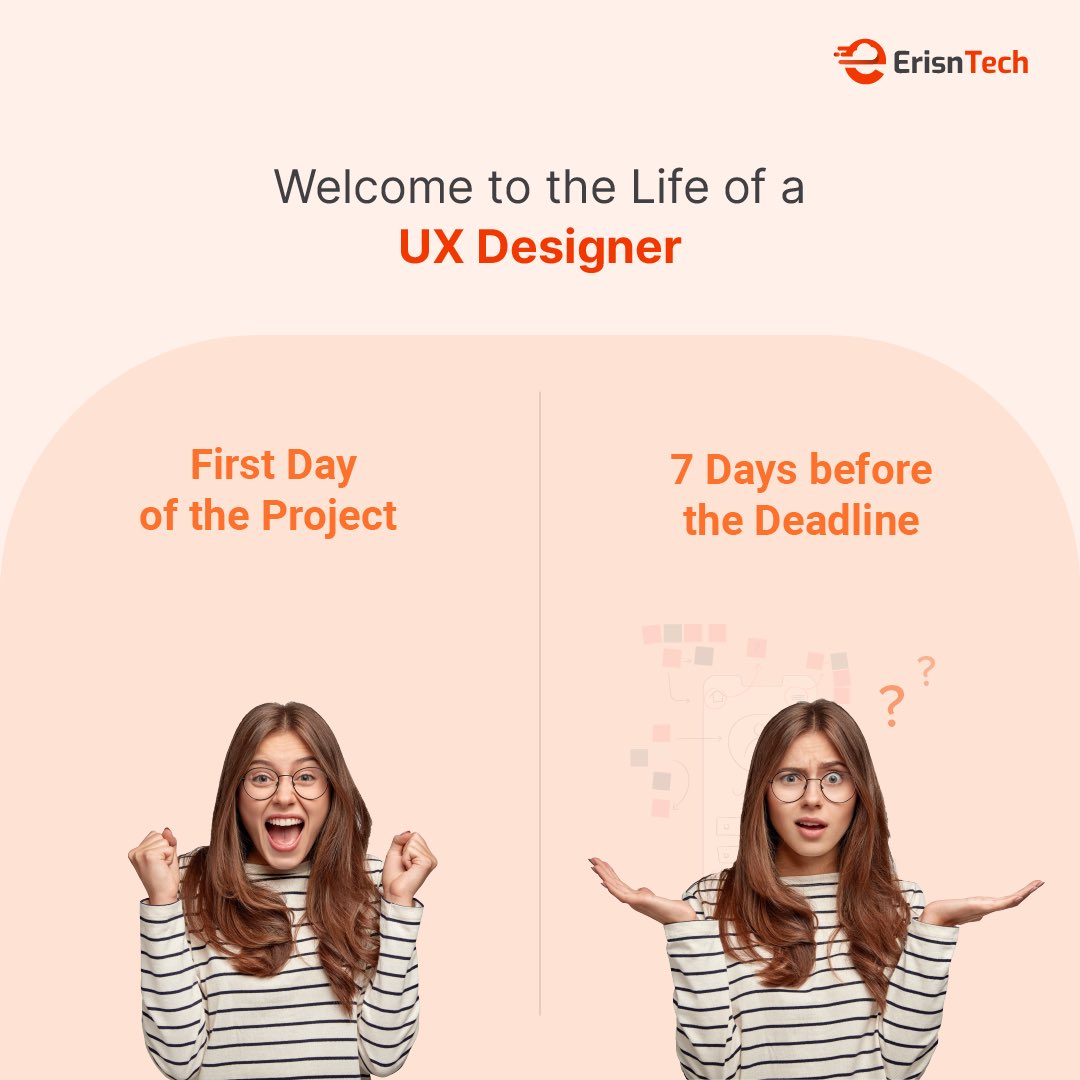 erisntechpvtltd's tweet photo. Being a UX designer, have you ever struggled with crazy deadlines? Comment down below.

#memes #memesdaily #mememonday #uiuxmemes #uiuxdesign #uiuxdesigner #moodygrams #mondaymotivation #mondayblues #mondaymood #mondayvibes #mondaymantra #mondaymemes #erisntech https://t.co/ll9Oyz8Ibn