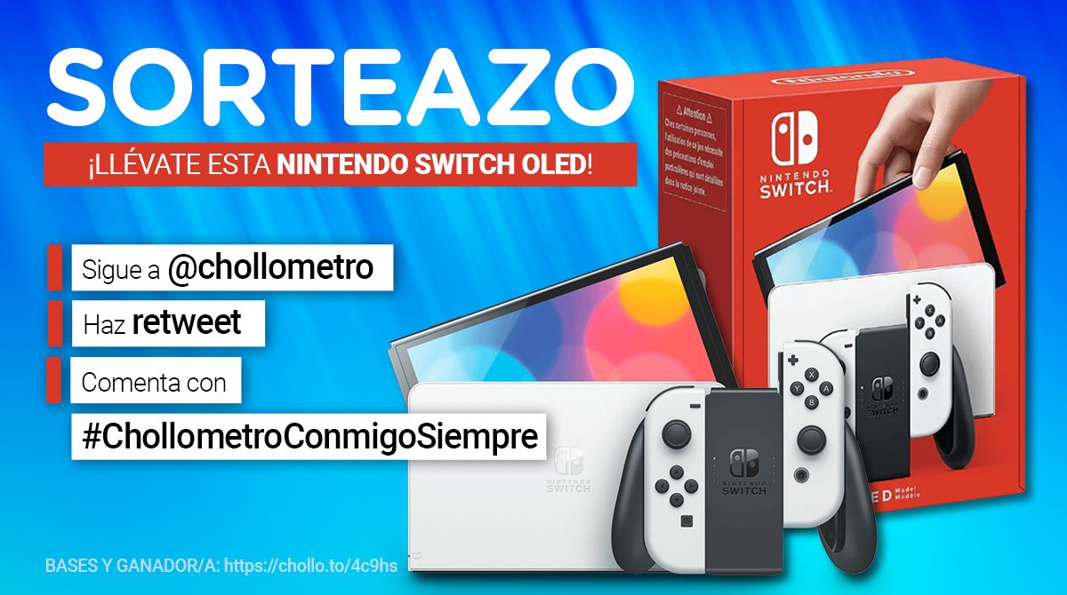 NUEVO HASHTAG! SORTEAZOOOOO! 🎮🎮🎮

Para participar:
🏃 Sigue a Chollometro
🔁 Haz retweet
✍️ Comenta con #ChollometroConmigoSiempre diciendo cuál es tu juego de nintendo switch favorito

Vamosssssss que puede ser tuya!