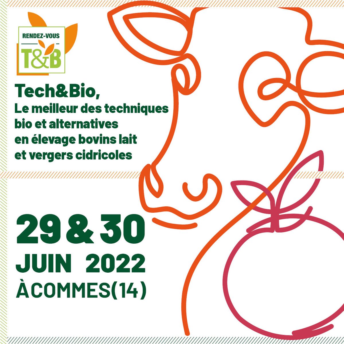 Agri_Normandie's tweet photo. 🚨Ne manquez pas la conférence de presse de présentation du Rdv Tech&amp;Bio Normandie ce vendredi 17 juin à Commes et en direct sur Zoom 🐮🍎
Retrouvez toutes les infos utiles ici➡️https://t.co/LVKDJTrjo2
#agriculture @TECHetBIO #RDVTnBNormandie2022 https://t.co/EjJxaZX5Ag