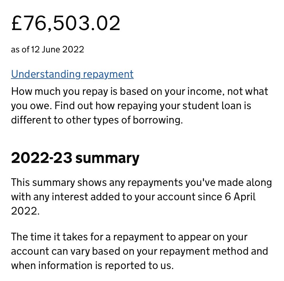While I’m here with COVID, very nearly at the end of my training and a few hours/DAYS to kill. I thought I’d have a little look at how much student finance I have outstanding for my nursing degree.

It’s a lot.

#studentnurse #studentdebt #studentfinance #stn