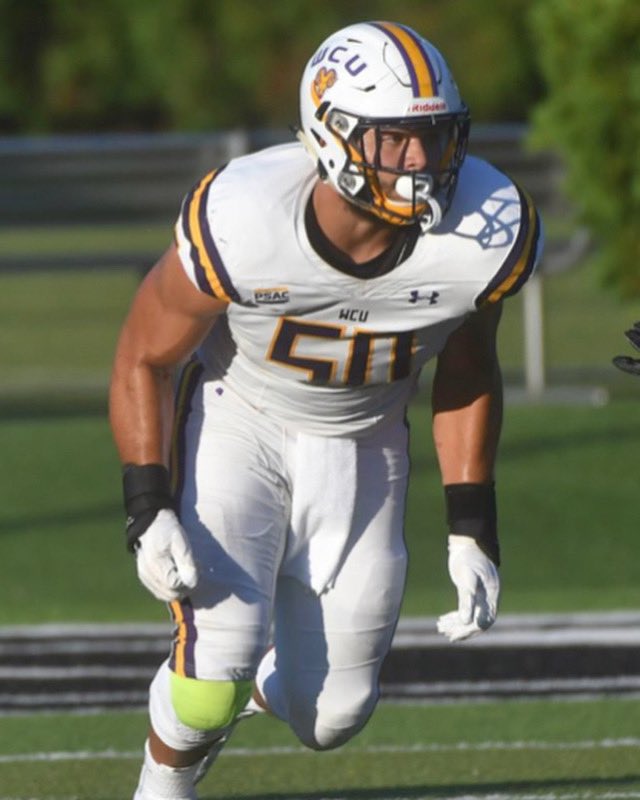 WCUGoldenRamsFB's tweet photo. Junior LB Jackson Taylor has been named Preseason Second Team All-American by Lindy’s Sports. Taylor was PSAC East Defensive Player of the Year last season with 98 total tackles (10.5 TFL), 3.5 sacks, 2 Ints, and 1 fumble recovery https://t.co/6Di4PIxco8
