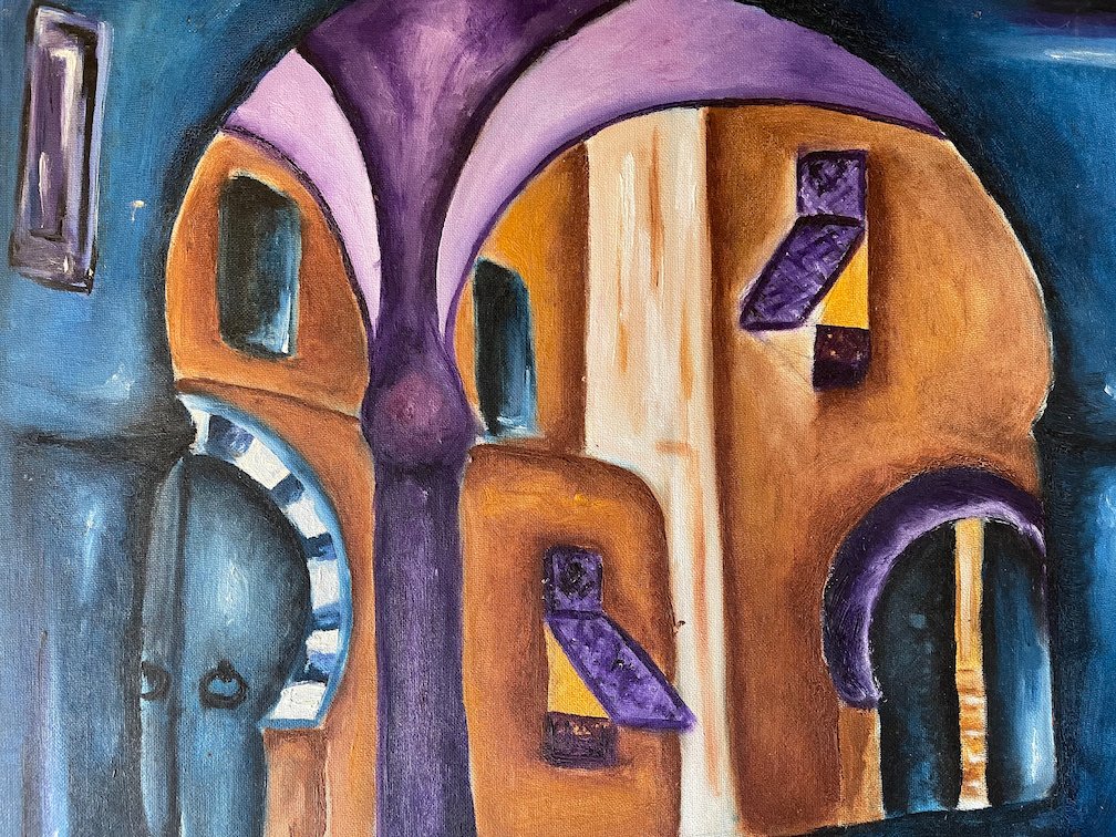 OneSummerDjerba's tweet photo. @OneSummerDjerba is an old "Arabic Style" physical oil paint edition I made a few years back, 
5 paintings turned into a tiny 77 #NFT collection. 
Hope you like it! ✨🫖🏝️🎨
please share if you do! 💕✨

#NFT #NFTartists #nftcollector #NFTcollectible https://t.co/iVK4a0utAG