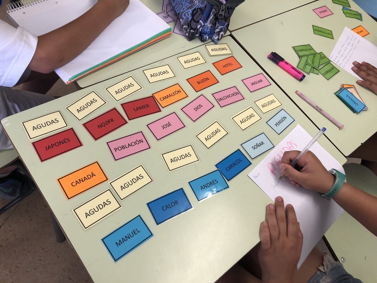 FernandoBoillos's tweet photo. Aprendemos categorías gramaticales y tipos de palabras a través de juego 🎲 El aprendizaje lúdico se trata de un lugar de expresión, creatividad, imaginación, liberación, descubrimiento, exploración, conocimiento… 🔝🔝🔝 https://t.co/WWScPguiVf