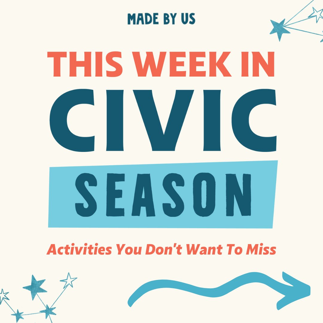 historymadebyus's tweet photo. With over 700 events (yeah, you read that right) to choose from, you don’t want to miss the cream of the crop. Do not fear! We’re curating event highlight lists all #CivicSeason long! Check out these awesome events, all happening this week. A 🧵 https://t.co/8zEqk6KeUP