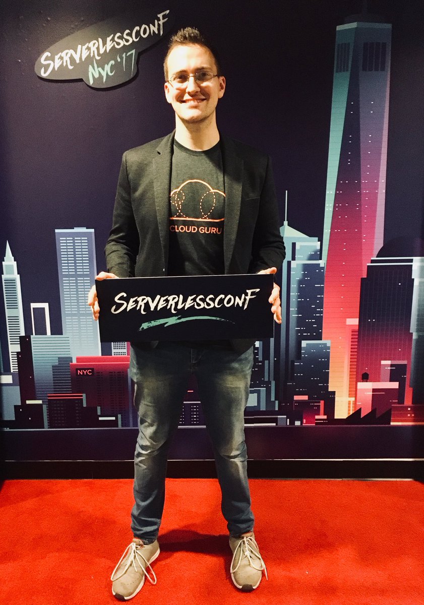 drewfirment's tweet photo. @LauraJHyatt @pluralsight @acloudguru @KroonenburgRyan @larsklint @MattiasEh @JeremyCMorgan @scottpletcher @Valentino_JD @quorralyne @xmorera @meganesulli shirt is from #serverlessconf 2017 in hell’s kitchen NYC when lambda was just a twinkle in the eyes of AWS https://t.co/WGZRJvUHtl