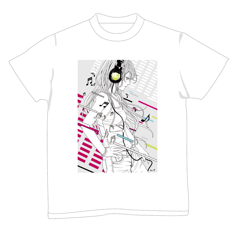 Tシャツ買いたいと言っていただきありがとうございます。絵柄はアンケートから選んだ過去作ですが、今回のTシャツ用にグランジ(かすれ効果)を入れたり、微妙に微調整してますので、気に入って頂けたら嬉しいです!