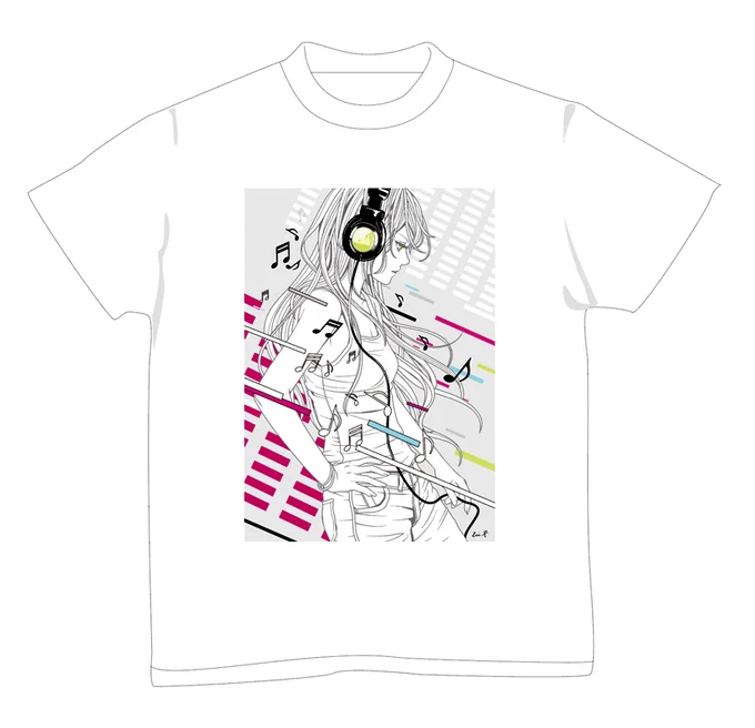Tシャツ買いたいと言っていただきありがとうございます。絵柄はアンケートから選んだ過去作ですが、今回のTシャツ用にグランジ(かすれ効果)を入れたり、微妙に微調整してますので、気に入って頂けたら嬉しいです! 