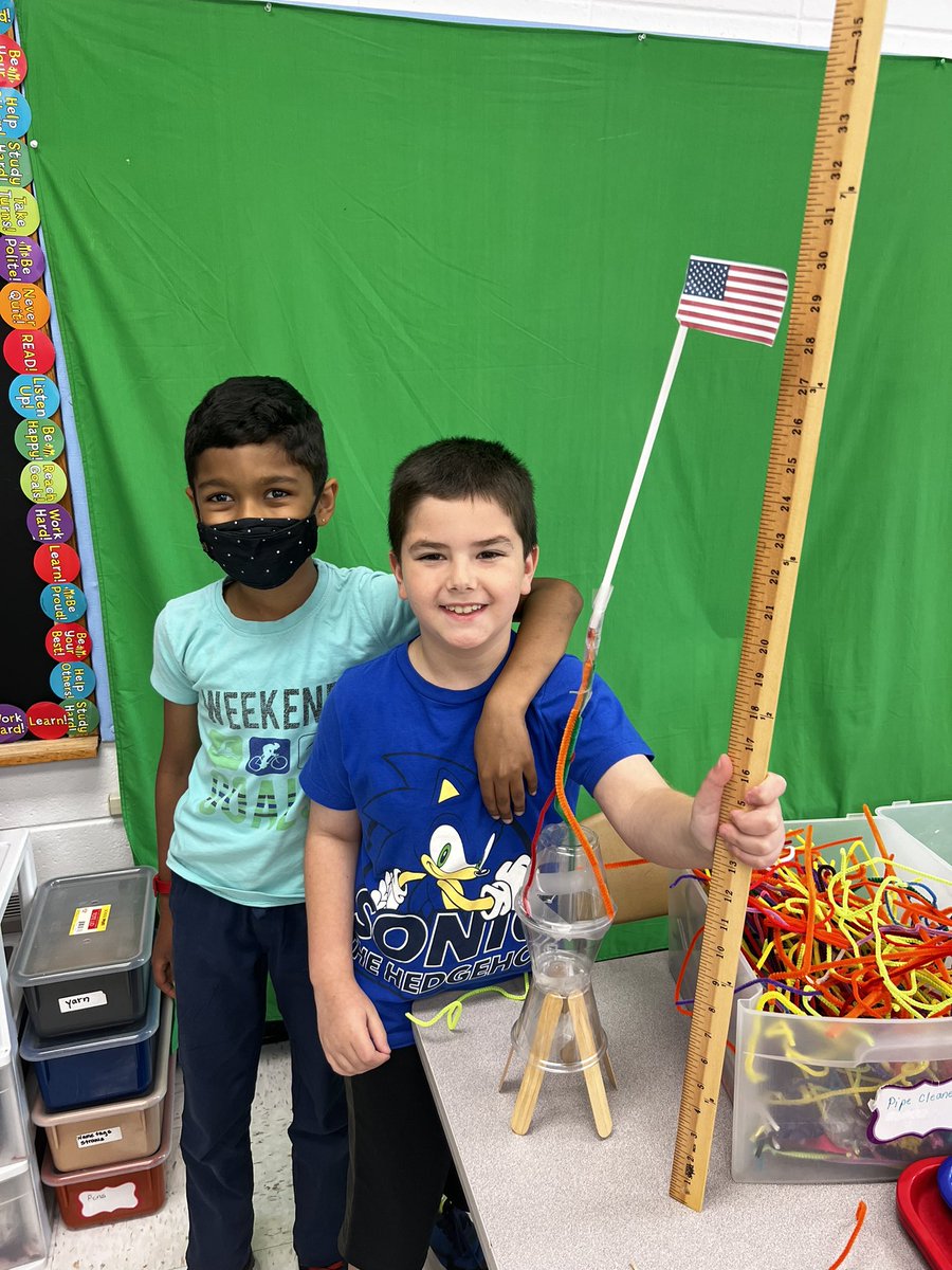 MTL_KucheraGAP's tweet photo. 1st and 2nd grade STEM students had so much fun building flag stands in honor of Memorial and Flag Day! We even had some friendly competition between classes with the winning stand measuring 54β! #csinspire https://t.co/19ffwOZCJi