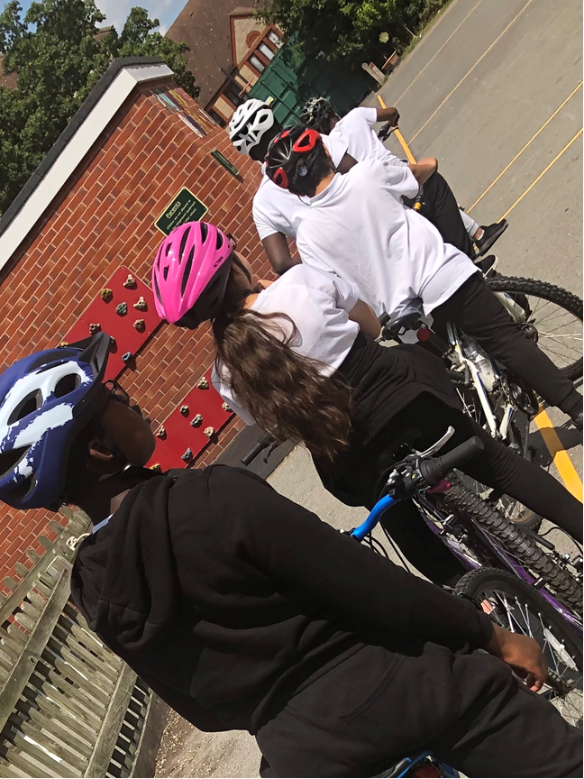 Y6 undertaking Bikeability training this week !