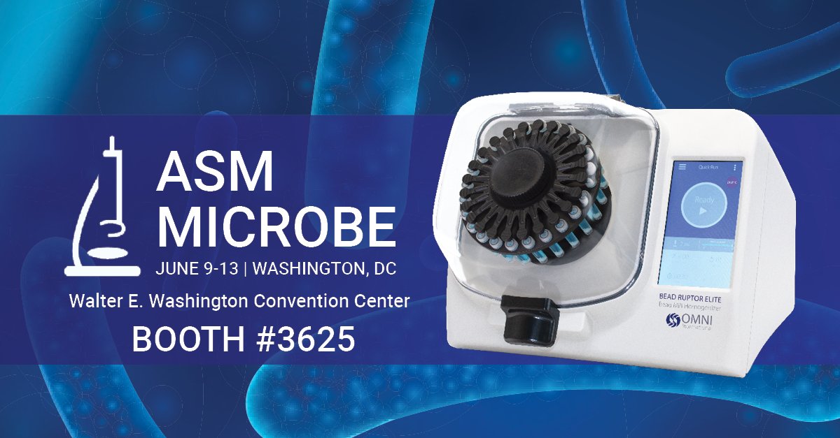 OmniInc's tweet image. Last day here at #ASMMicrobe! Be sure to stop by Booth #3625 to see our Bead Ruptor Elite™ Bead Mill Homogenizer in action. See how we can make your sample prep easy! bit.ly/3NBWngt #homogenizer #homogenizing #science #scientist #microbiologist #asm