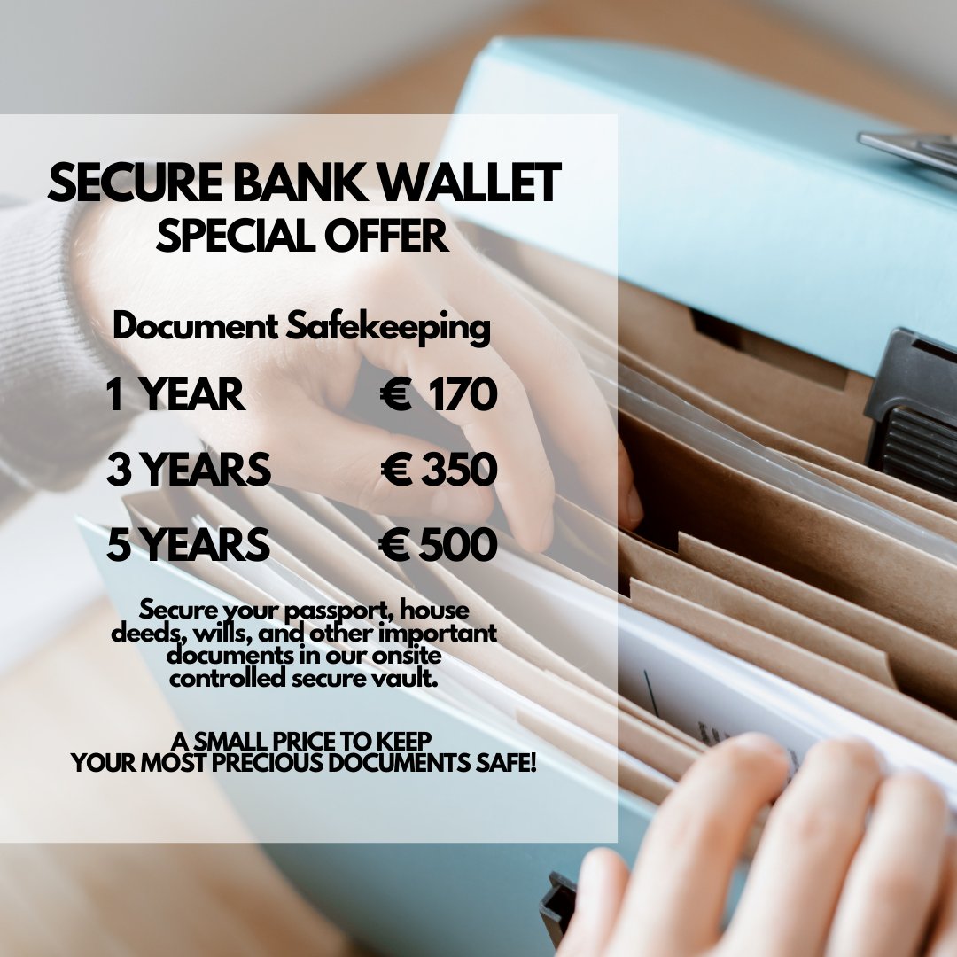 SentinelVaults's tweet image. Document Safekeeping Service.
A small price to keep your most valuable documents safe. #documentsafe