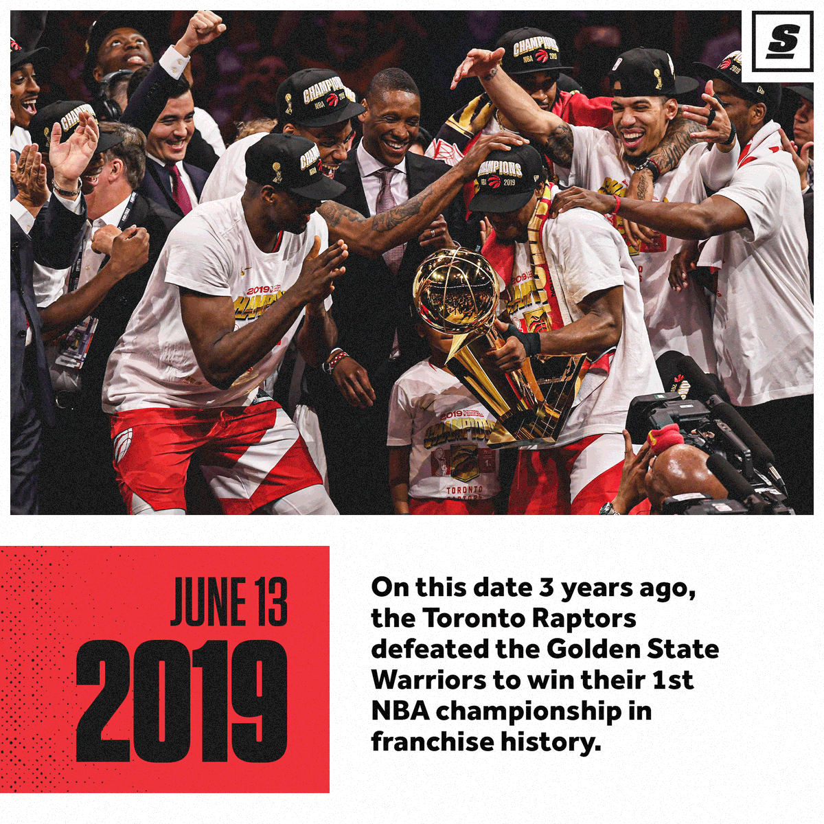 theScore's tweet photo. On this day 3 years ago...

THE TORONTO RAPTORS WON THE NBA CHAMPIONSHIP!

🦖🏆🦖🏆 https://t.co/4lqcADz282