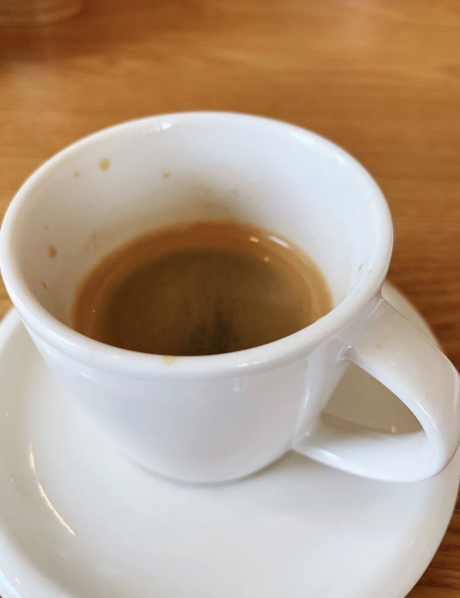 A cup of coffee after breakfast☕️