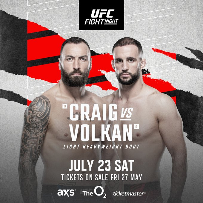Rolo_777_'s tweet photo. 🎟️Tickets Available!🎟️

#UFC Fight Night at the o2 Arena Saturday 23rd July. 
Craig vs Volkan🥊 

Two great Light Heavyweights. You don't want to miss out on this one. 

Get your tickets NOW inbox me for prices or any questions. 

#UFC #FightNight #UFCLondon #CraigvsVolken
#o2 https://t.co/pF1YyyOuvO