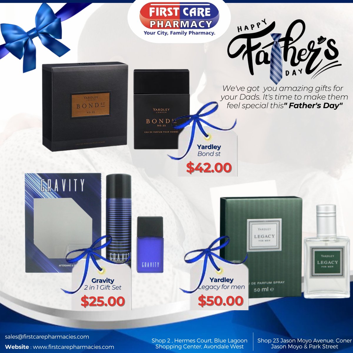 fcpharmacies's tweet photo. How will you celebrate this Father's Day? With plenty of gifts to show them your love and make them feel special.
Come through to First Care Pharmacy and get that special gift for him!!
#fathersday2022
#fathersdaygiftsideas
#fathersdaygifts https://t.co/TO9d2ipdz5