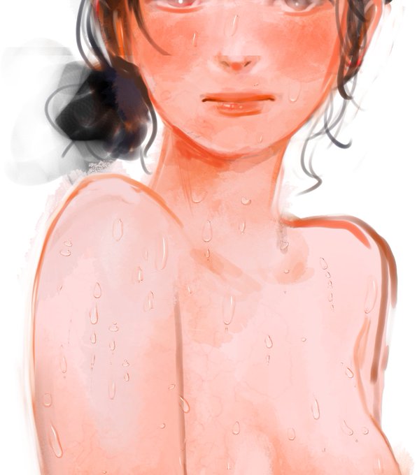 一瞬で汗ダラダラが描けるブラシを試したかったのでした。 