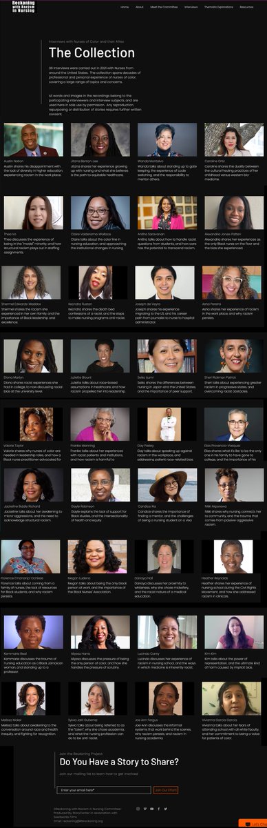 Over 40 nurses of color shared their experience with racism in nursing as part of the Reckoning with Racism in Nursing Project. Please visit the website for more info rn-reckoning.org Silent no more! #ReckoningwithRacismInNursing.