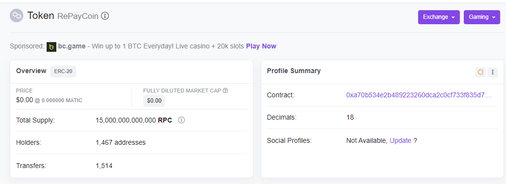RePay Coin tweet media