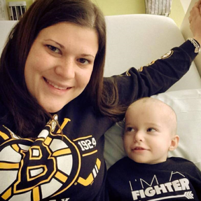 CMN_HQ's tweet photo. As his shirt shows, Nicholas is indeed a fighter. Doctors diagnosed with him with cancer when he was just two months away from his 2nd birthday. He's since had more than a dozen visits to @BostonChildrens. Donated funds help kids like Nicholas get treatments and care. https://t.co/YoPoeeFvNk