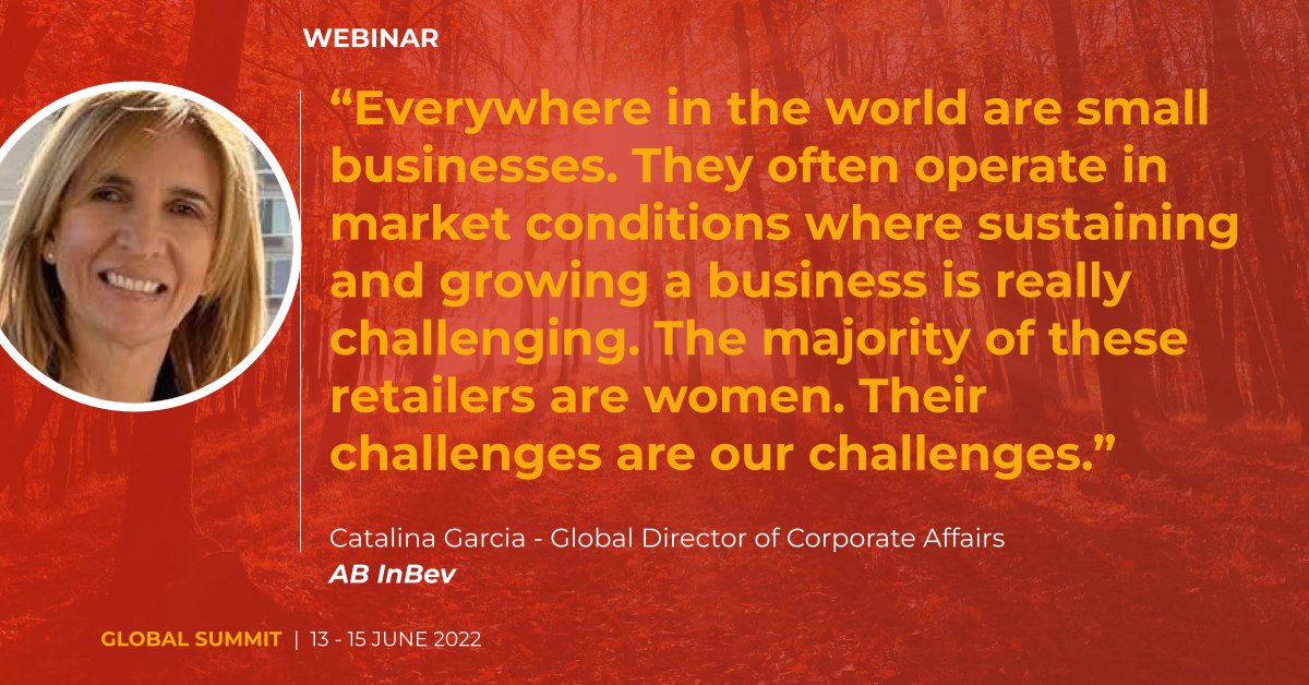 "Everywhere in the world are small businesses. They often operate in market conditions ...which is really challenging. The majority of these retailers are women. Their challenges are our challenges." - <a href="/catalinitaga/">Catalina Garcia</a>
 <a href="/abinbev/">AB InBev</a>

#BFP_Live #BizForEquity