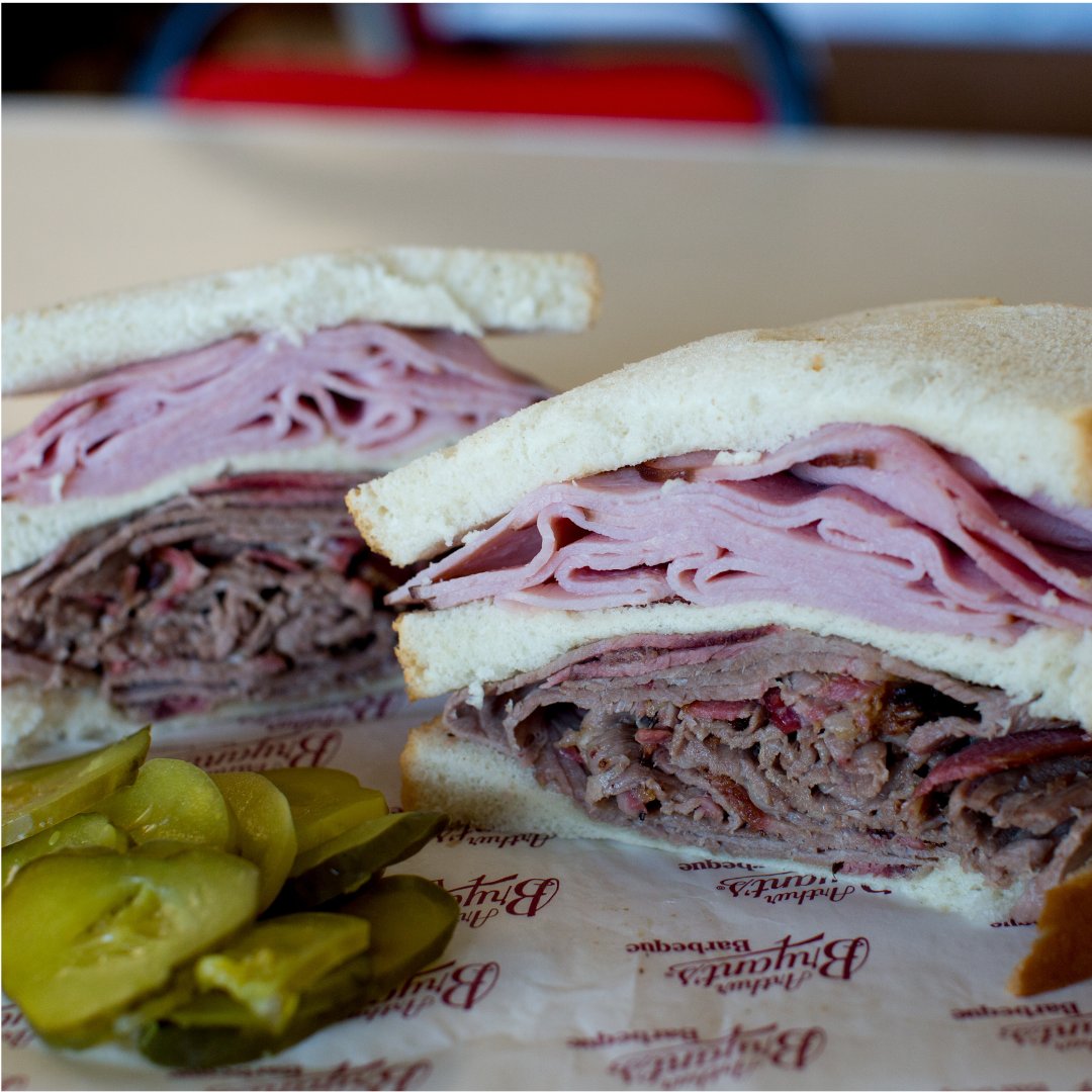 ArthurBryantsKC's tweet photo. It's simply “ham-mazing!”
#ABsPickoftheWeek #ArthurBryantsBarbeque #combosandwich
https://t.co/RQ56lUka6R https://t.co/mRhZAZoZp6